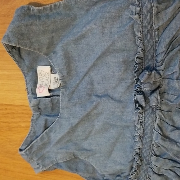Children's Place blue denim dress and bloomers size 12-18M EUC - Picture 3 of 8
